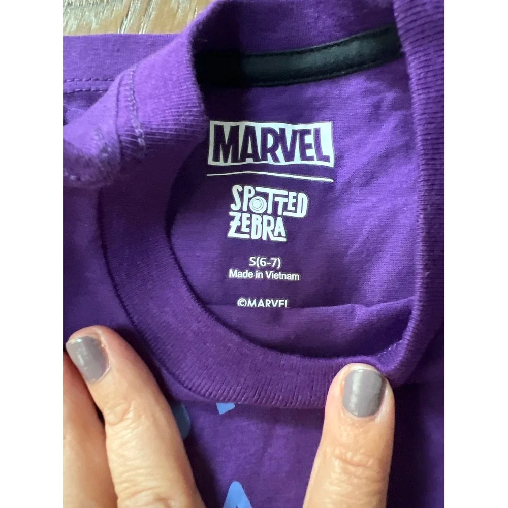 Marvel Spotted Zebra Black Panther Wakanda Forever Tee and Shorts Set 3pc S 6-7